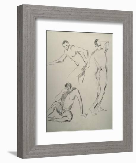 Three Men Figures-Nobu Haihara-Framed Giclee Print