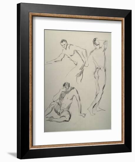 Three Men Figures-Nobu Haihara-Framed Giclee Print