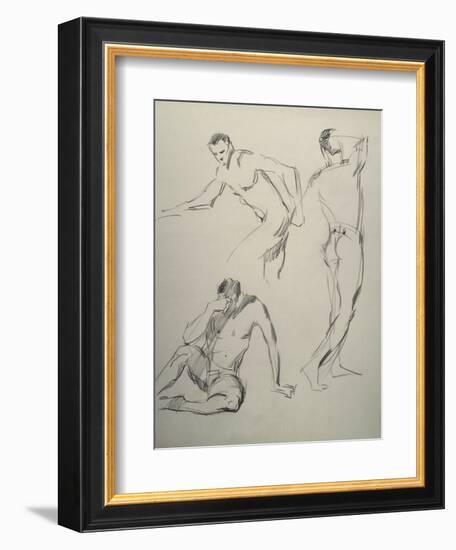 Three Men Figures-Nobu Haihara-Framed Giclee Print