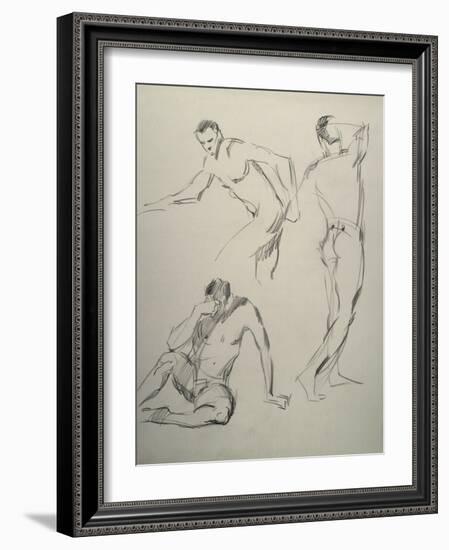 Three Men Figures-Nobu Haihara-Framed Giclee Print
