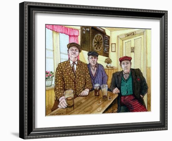 Three Men in a Pub, 1984-Gillian Lawson-Framed Giclee Print