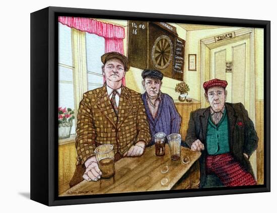 Three Men in a Pub, 1984-Gillian Lawson-Framed Premier Image Canvas