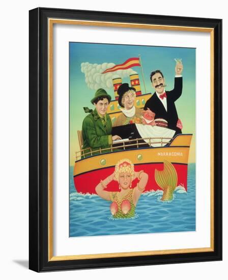 Three Men in a Tub, 1994-Frances Broomfield-Framed Giclee Print