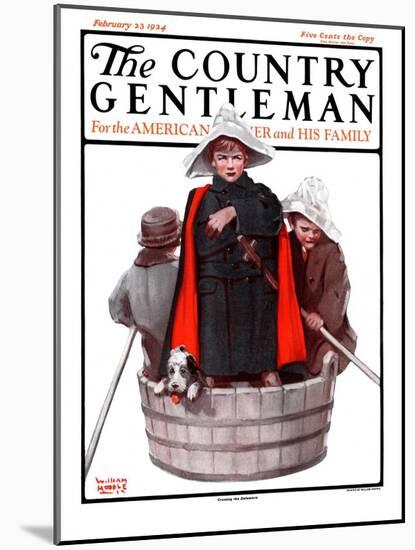 "Three Men in a Tub," Country Gentleman Cover, February 23, 1924-WM. Hoople-Mounted Giclee Print
