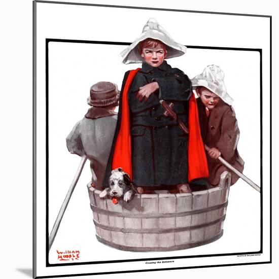 "Three Men in a Tub,"February 23, 1924-WM. Hoople-Mounted Giclee Print