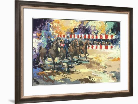 Three Men on Horseback-Wayland Moore-Framed Serigraph