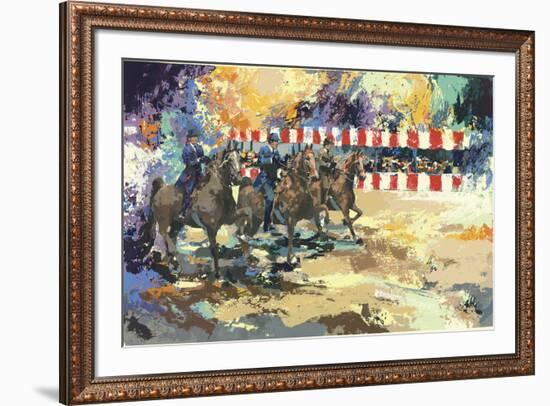 Three Men on Horseback-Wayland Moore-Framed Serigraph