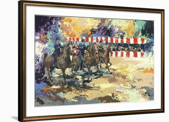 Three Men on Horseback-Wayland Moore-Framed Serigraph