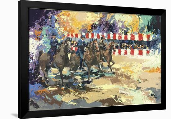 Three Men on Horseback-Wayland Moore-Framed Serigraph