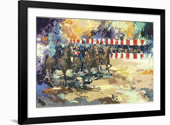 Three Men on Horseback-Wayland Moore-Framed Serigraph