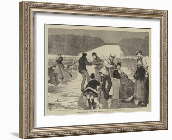 Three Miles from the Front, Skating at Versailles-Robert Walker Macbeth-Framed Giclee Print