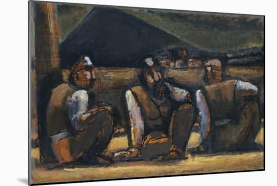 Three Miners-Josef Herman-Mounted Giclee Print