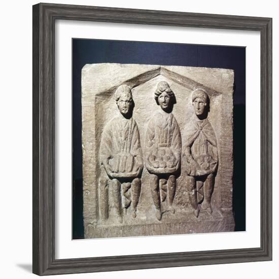 Three Mother Goddesses, Celtic, c1st century-Unknown-Framed Giclee Print