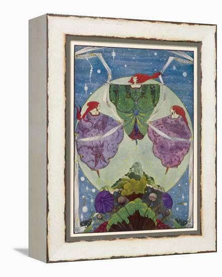 Three Mysterious Women Float Above the Hill-Harry Clarke-Framed Premier Image Canvas