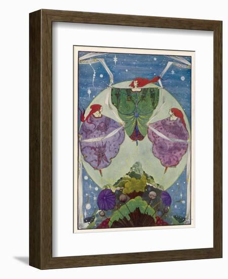 Three Mysterious Women Float Above the Hill-Harry Clarke-Framed Photographic Print