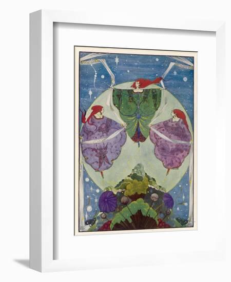 Three Mysterious Women Float Above the Hill-Harry Clarke-Framed Photographic Print