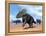 Three Nedoceratops in the Desert by Daylight-null-Framed Stretched Canvas