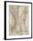 Three Nude Bearers (Pen and Brown Ink over Grey Chalk Outlines with Red Chalk on White Paper)-Raphael-Framed Giclee Print