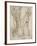 Three Nude Bearers (Pen and Brown Ink over Grey Chalk Outlines with Red Chalk on White Paper)-Raphael-Framed Giclee Print