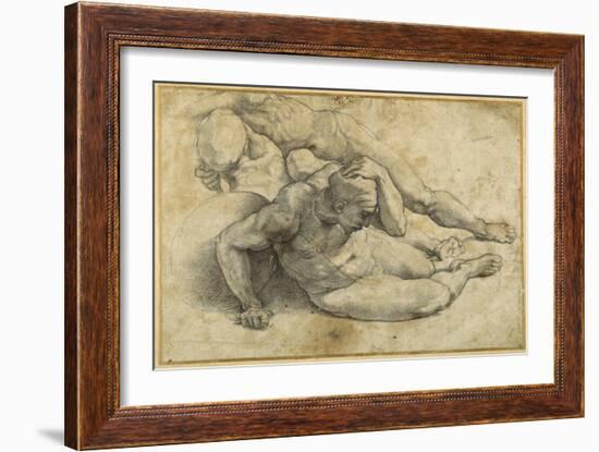 Three Nudes in Attitudes of Terror-Raphael-Framed Giclee Print