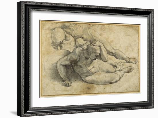 Three Nudes in Attitudes of Terror-Raphael-Framed Giclee Print