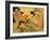 Three Nudes with Deer at Waters Edge-Auguste Macke-Framed Giclee Print