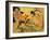 Three Nudes with Deer at Waters Edge-Auguste Macke-Framed Giclee Print