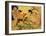 Three Nudes with Deer at Waters Edge-Auguste Macke-Framed Giclee Print