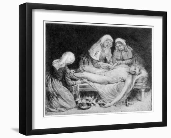 Three Nurses Tending a Wounded Soldier, 1915-Anna Lea Merritt-Framed Giclee Print