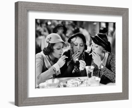 Three On A Match, Ann Dvorak, Joan Blondell, Bette Davis, 1932-null-Framed Photo