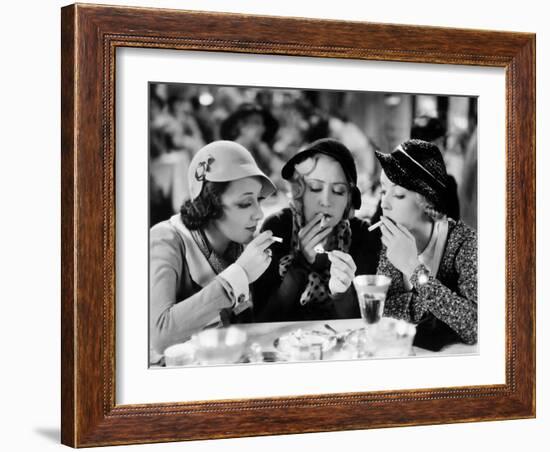 Three On A Match, Ann Dvorak, Joan Blondell, Bette Davis, 1932-null-Framed Photo