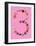 Three On Pink-null-Framed Art Print