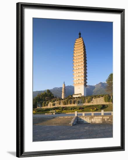 Three Pagodas, Dali, Yunnan, China, Asia-Ian Trower-Framed Photographic Print
