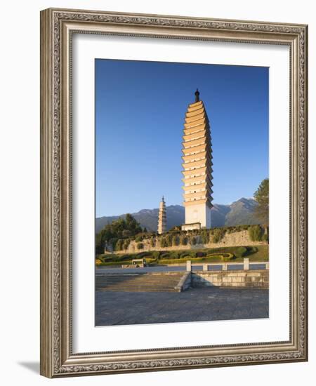 Three Pagodas, Dali, Yunnan, China, Asia-Ian Trower-Framed Photographic Print