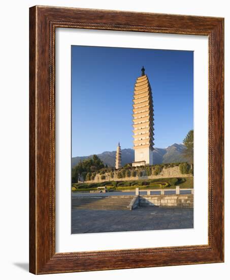 Three Pagodas, Dali, Yunnan, China, Asia-Ian Trower-Framed Photographic Print