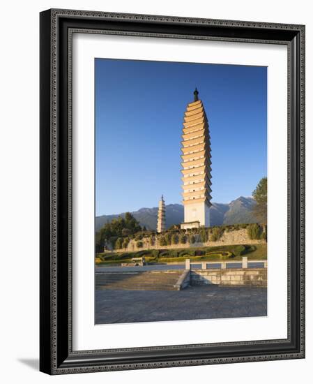 Three Pagodas, Dali, Yunnan, China, Asia-Ian Trower-Framed Photographic Print