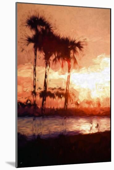 Three Palms - In the Style of Oil Painting-Philippe Hugonnard-Mounted Giclee Print