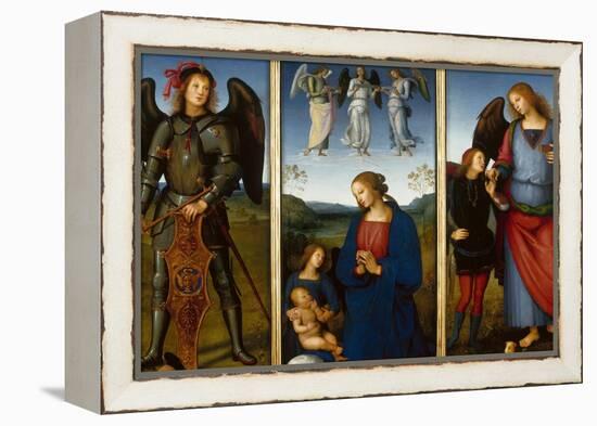 Three Panels from an Altarpiece, Certosa, C. 1500-Perugino-Framed Premier Image Canvas