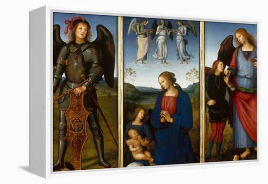 Three Panels from an Altarpiece, Certosa, C. 1500-Perugino-Framed Premier Image Canvas