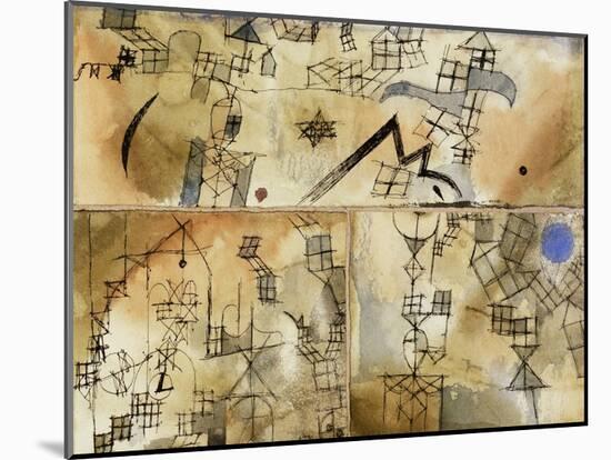 Three-Part Composition-Paul Klee-Mounted Giclee Print