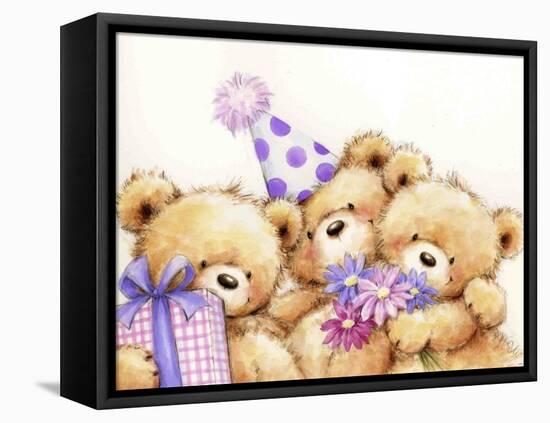 Three Party Bears-MAKIKO-Framed Premier Image Canvas