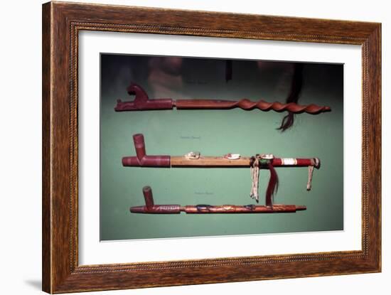 Three Peace-Pipes, Dakota Sioux, North American Indian-Unknown-Framed Giclee Print