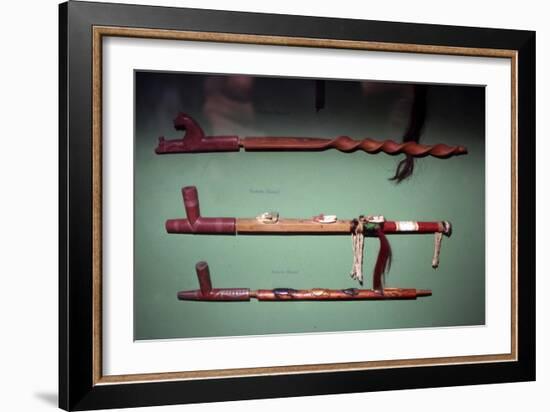 Three Peace-Pipes, Dakota Sioux, North American Indian-Unknown-Framed Giclee Print