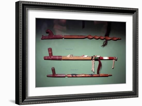 Three Peace-Pipes, Dakota Sioux, North American Indian-Unknown-Framed Giclee Print