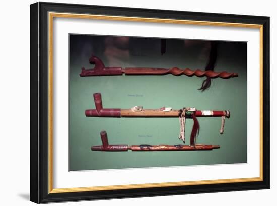 Three Peace-Pipes, Dakota Sioux, North American Indian-Unknown-Framed Giclee Print