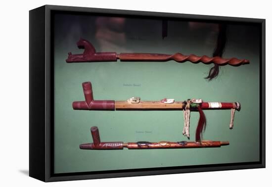 Three Peace-Pipes, Dakota Sioux, North American Indian-Unknown-Framed Premier Image Canvas