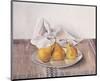Three Pears On a Plate-Arthur Easton-Mounted Premium Giclee Print