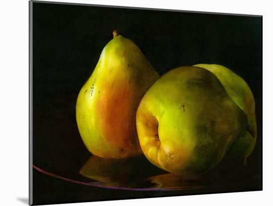 Three Pears-Terri Hill-Mounted Giclee Print