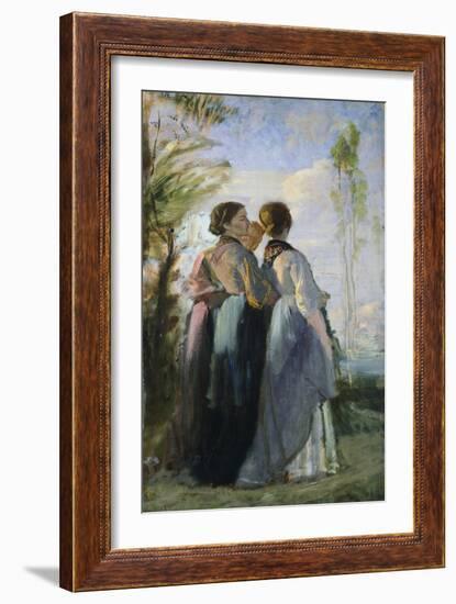 Three Peasant Women, 1875-Cristiano Banti-Framed Giclee Print