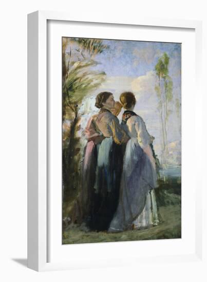 Three Peasant Women, 1875-Cristiano Banti-Framed Giclee Print